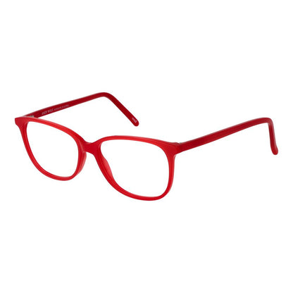Eyeglasses Frames by Andy Wolf for unisex in acetate red features an refined silhouette, showcasing the refined red coloured frame and sophisticated full-frame frame design.