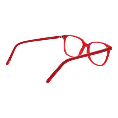 Eyeglasses Frames by Andy Wolf for unisex in acetate red showcases a reflective silhouette, artfully incorporating a sophisticated red coloured frame with a distinct full-frame frame design.