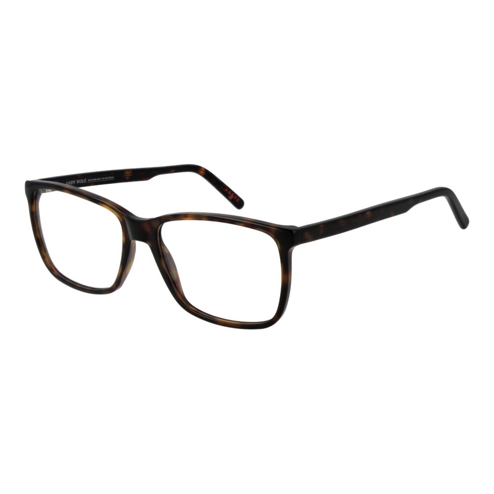 Eyeglasses Frames by Andy Wolf for unisex in acetate brown features an refined silhouette, showcasing a sophisticated brown coloured frame and refined full-frame frame design for a refined look.