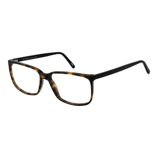 Eyeglasses Frames by Andy Wolf for unisex in acetate brown showcases a reflective silhouette, artfully incorporating a sophisticated brown coloured frame with a distinct full-frame frame design.