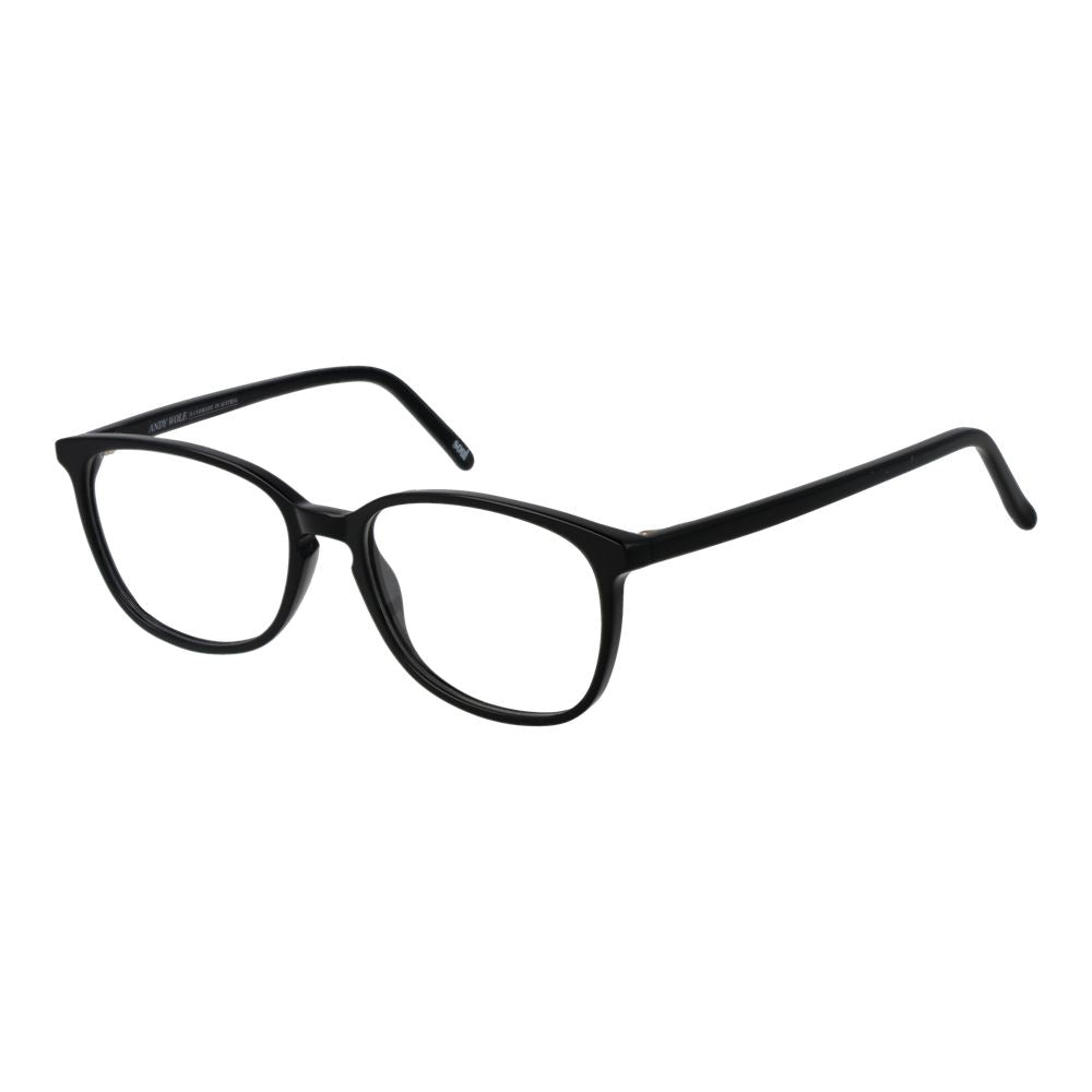Eyeglasses Frames by Andy Wolf for unisex in acetate black features a refined silhouette, showcasing a refined black coloured frame and full-frame frame design for a sophisticated, premium look.