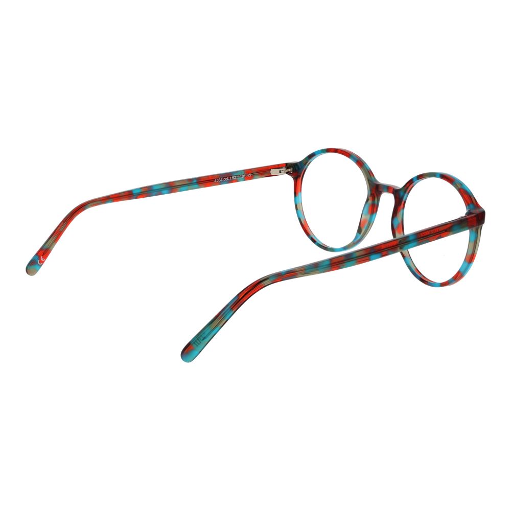 Eyeglasses Frames by Andy Wolf for unisex in acetate multicolor showcases a reflective silhouette, artfully incorporating a sophisticated multicolor coloured frame with a distinct full-frame frame design.