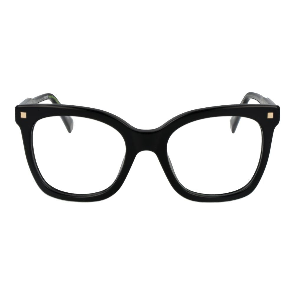 Eyeglasses Frames by Polaroid for women in acetate black features an refined silhouette, showcasing a sophisticated black coloured frame and refined full-frame frame design for a refined look.