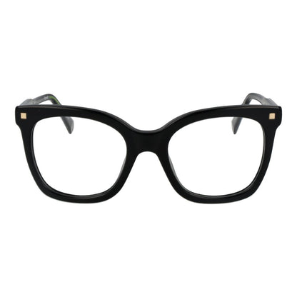 Eyeglasses Frames by Polaroid for women in acetate black features an refined silhouette, showcasing a sophisticated black coloured frame and refined full-frame frame design for a refined look.