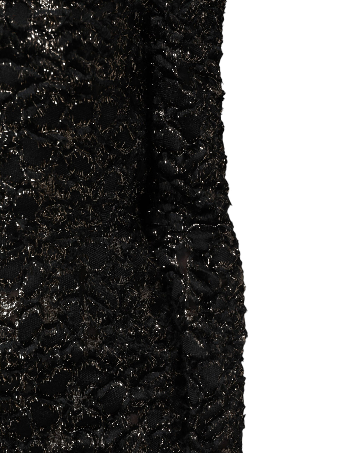 Dolce & Gabbana Women's Sheath Long-Sleeve Nylon Polyester Silk Tweed & Sequins Midi Dress - Black