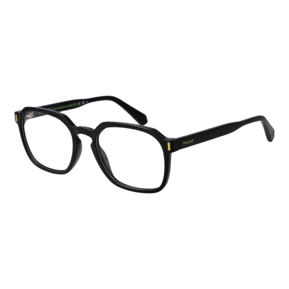 Eyeglasses Frames by Polaroid for unisex in acetate black features an refined silhouette, showcasing the refined black coloured frame and sophisticated full-frame frame design.