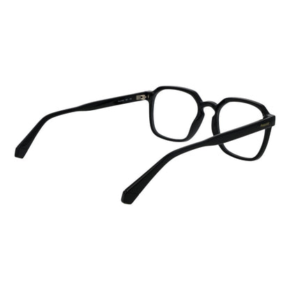 Eyeglasses Frames by Polaroid for unisex in and black showcases an refined full-frame frame design featuring a sophisticated black coloured frame for an refined and refined aesthetic.