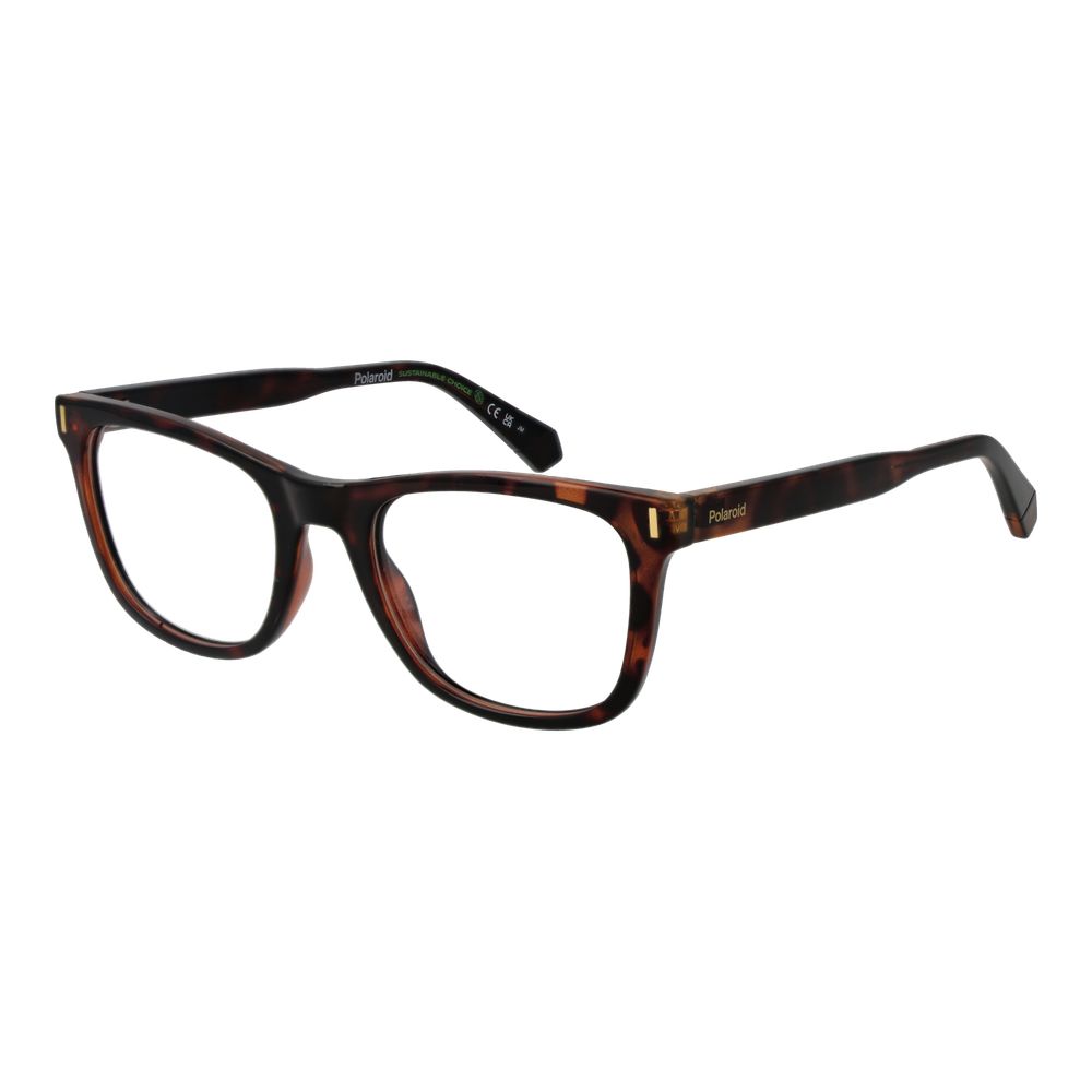 Eyeglasses Frames by Polaroid for women in polyester and brown showcases a refined silhouette, detailed with a brown coloured frame finish and a sophisticated full-frame frame design.