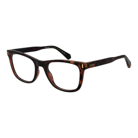 Eyeglasses Frames by Polaroid for women in polyester and brown showcases a refined silhouette, detailed with a brown coloured frame finish and a sophisticated full-frame frame design.