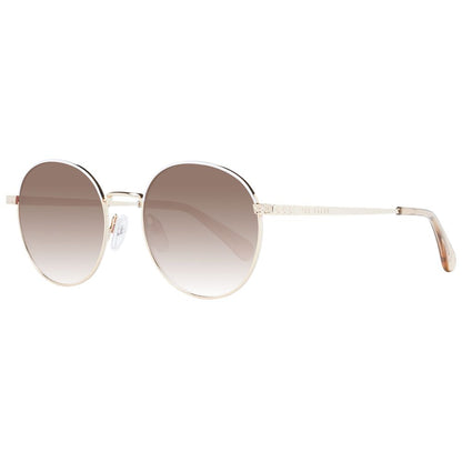 Ted Baker Panto Gradient Dark-Tint Metal Sunglasses - Gold