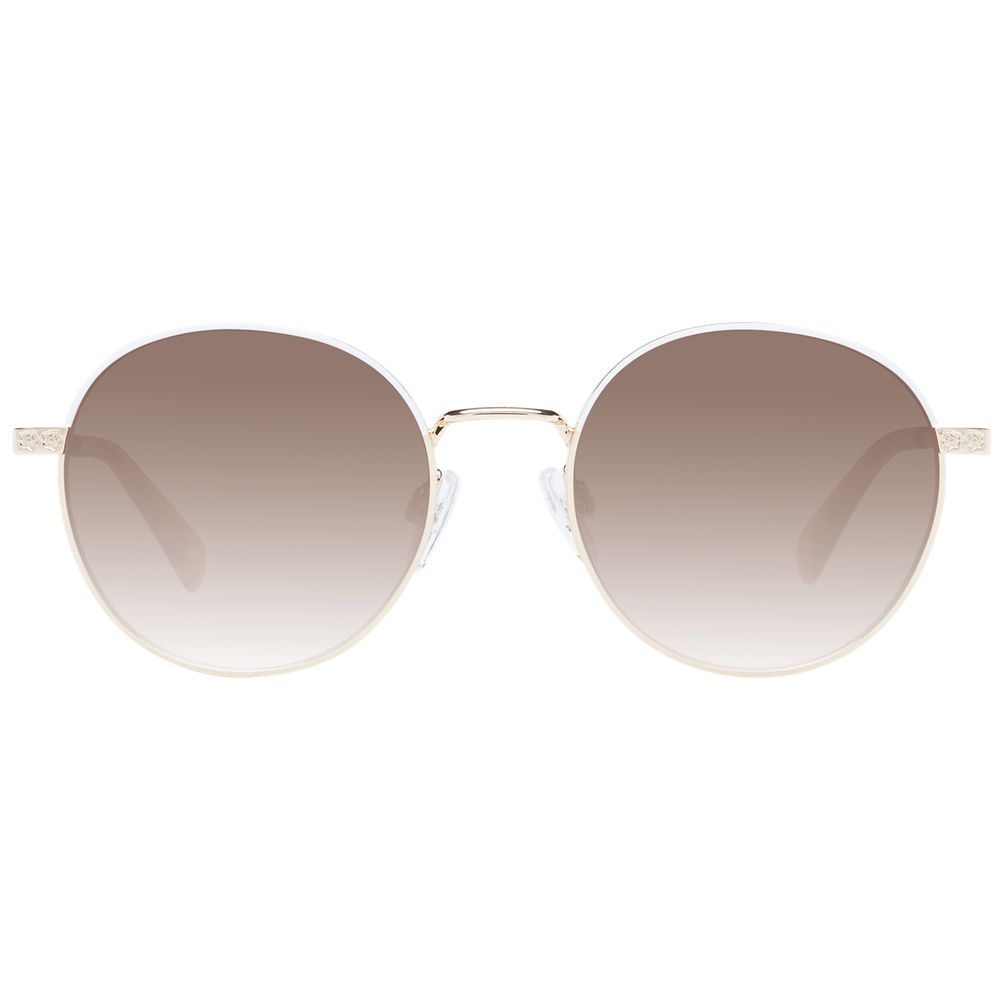 Ted Baker Panto Gradient Dark-Tint Metal Sunglasses - Gold