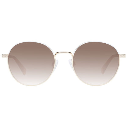 Ted Baker Panto Gradient Dark-Tint Metal Sunglasses - Gold