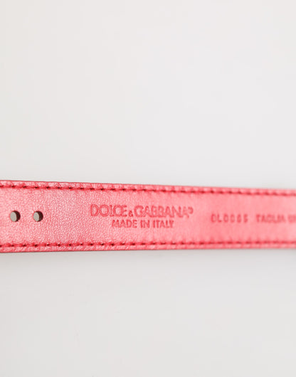 Dolce & Gabbana Women's Gold Metal & Exotic Calf Leather Bracelet - Gold Red