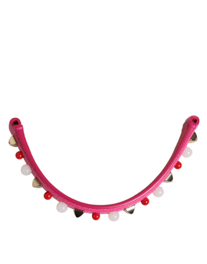 Shoulder Strap by Dolce & Gabbana for women in calf leather pink features a dynamic silhouette, artfully enhancing the dynamic design of this Calf Leather Shoulder Strap.