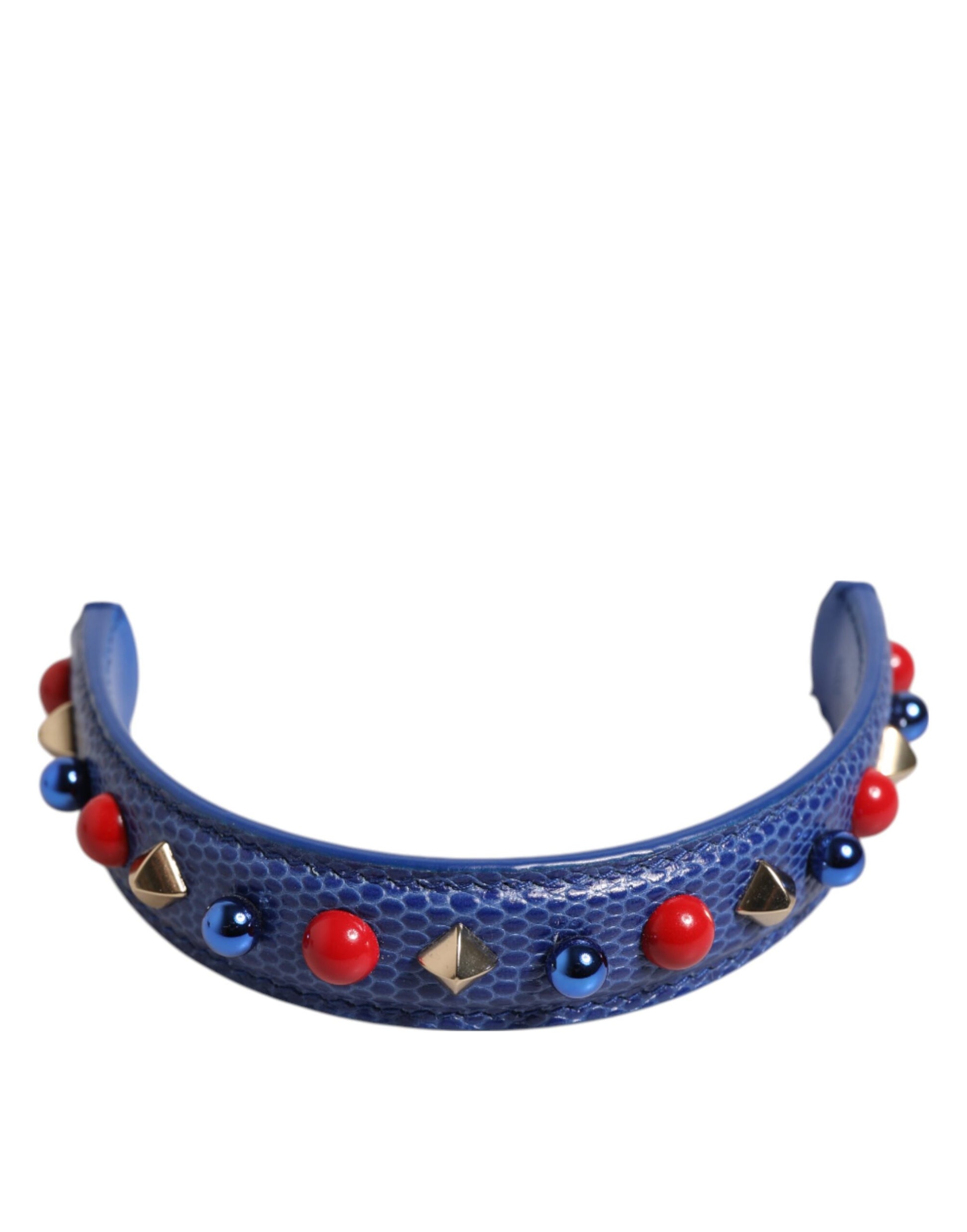 Shoulder Strap by Dolce & Gabbana for women in calf leather blue features a dynamic silhouette, artfully enhancing the dynamic design of this Calf Leather Shoulder Strap.
