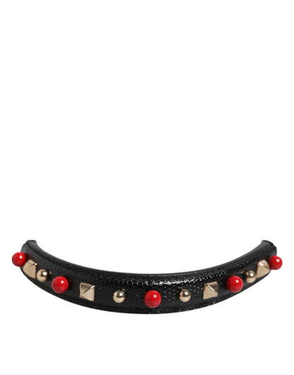 Shoulder Strap by Dolce & Gabbana for women in calf leather black features a chic design, presenting a refined view of the Calf Leather Shoulder Strap with a chic finish.