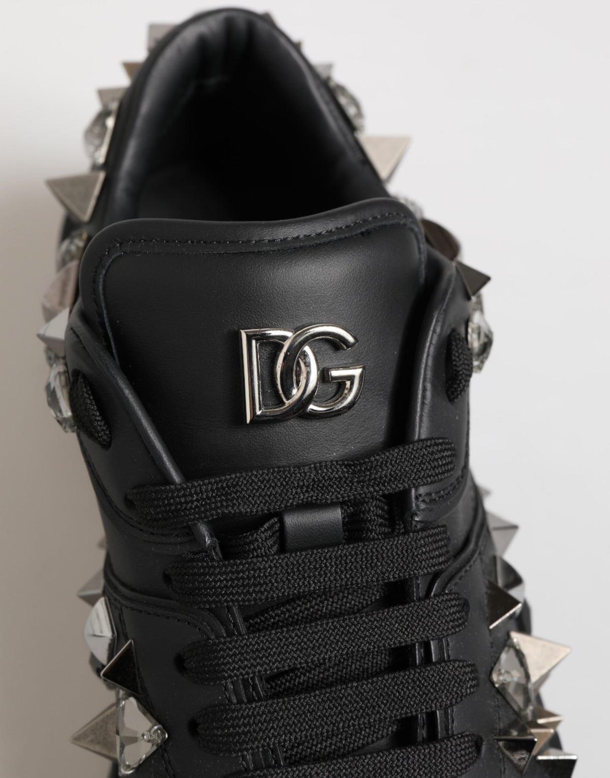 Dolce & Gabbana Men's Low Top Calf Leather & Rubber Sneakers - Black