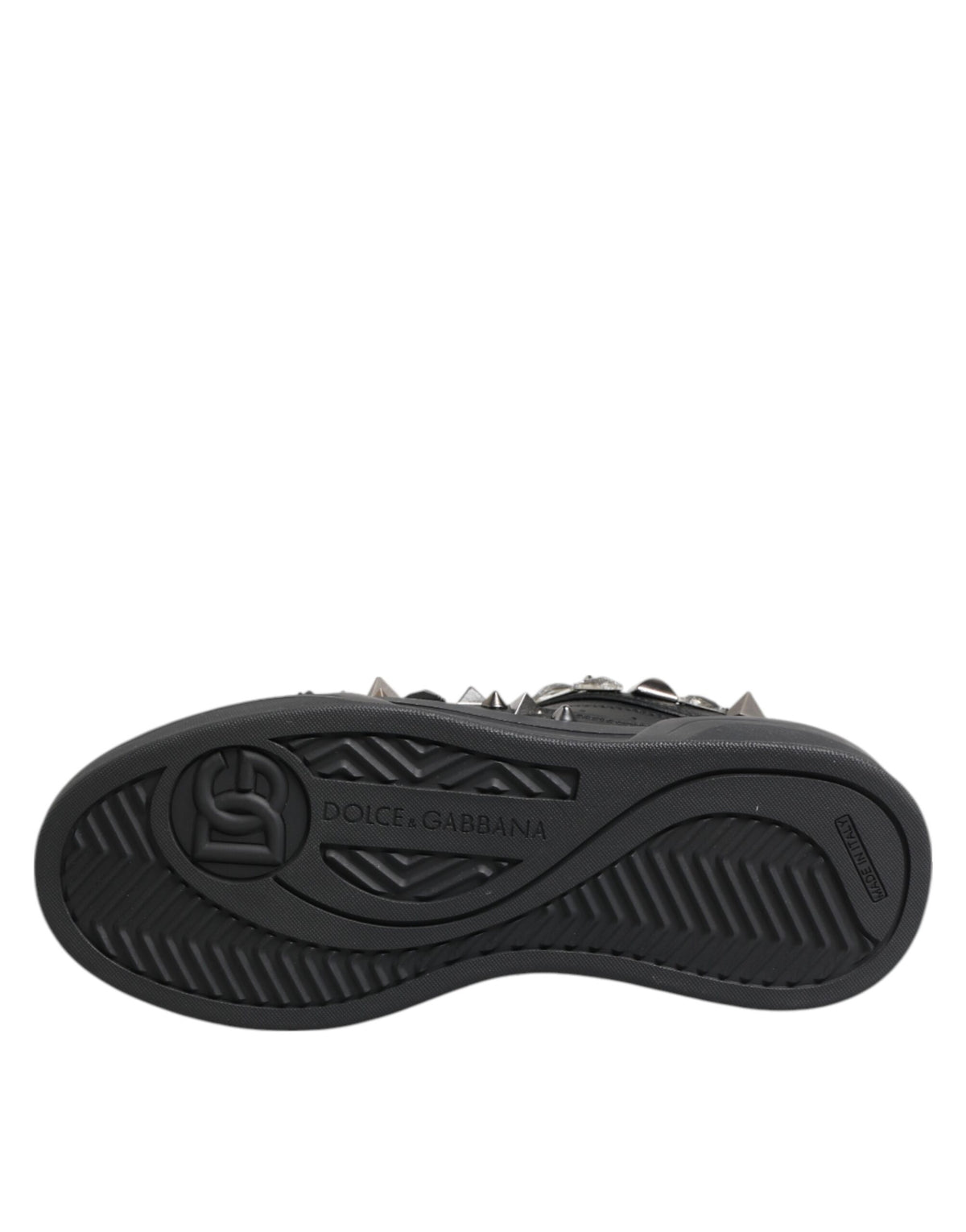 Dolce & Gabbana Men's Low Top Calf Leather & Rubber Sneakers - Black