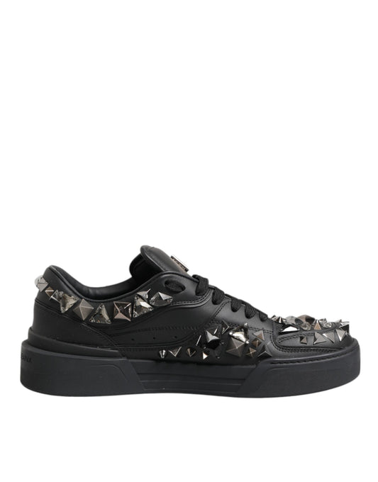 Dolce & Gabbana Men's Low Top Calf Leather & Rubber Sneakers - Black