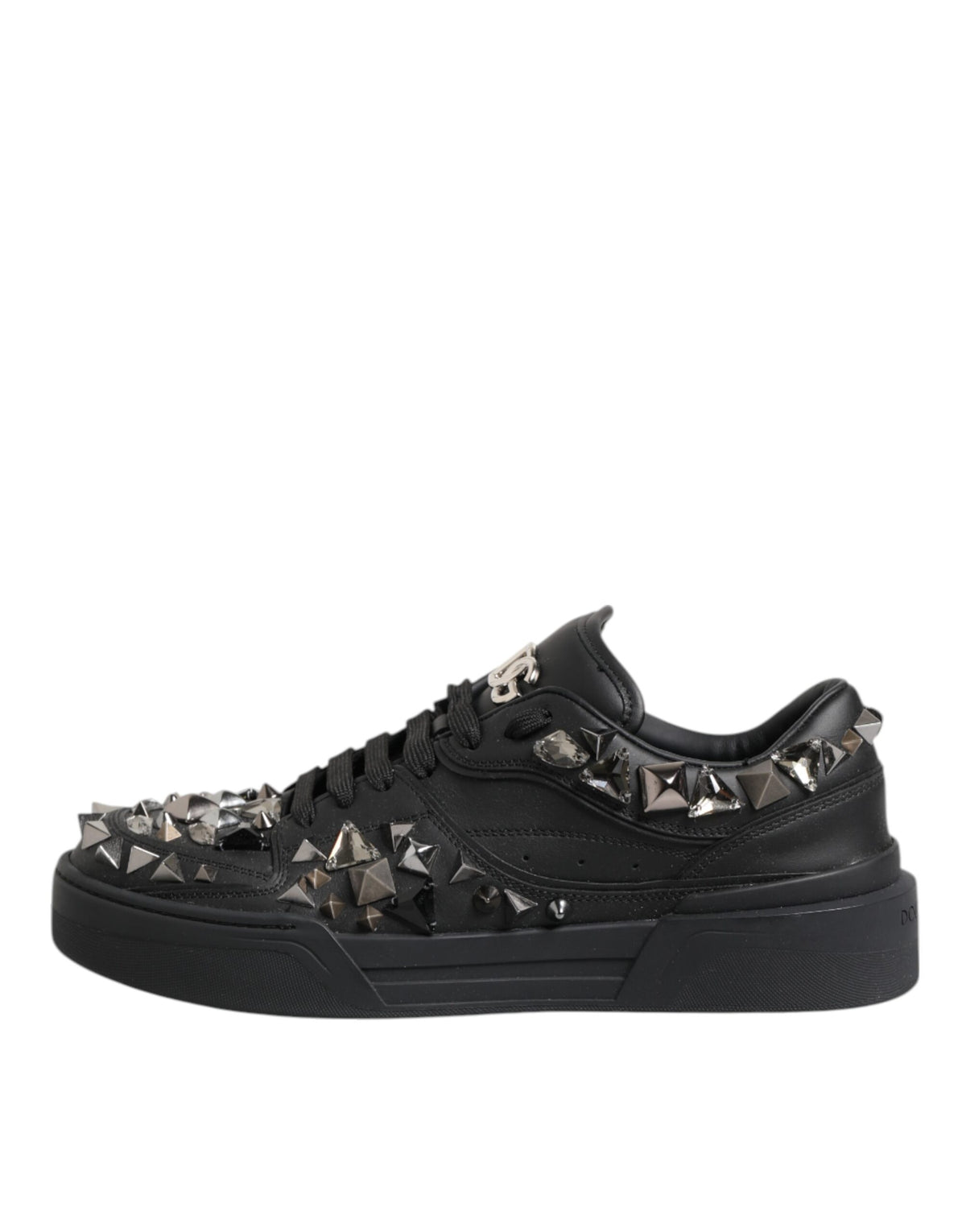 Dolce & Gabbana Men's Low Top Calf Leather & Rubber Sneakers - Black