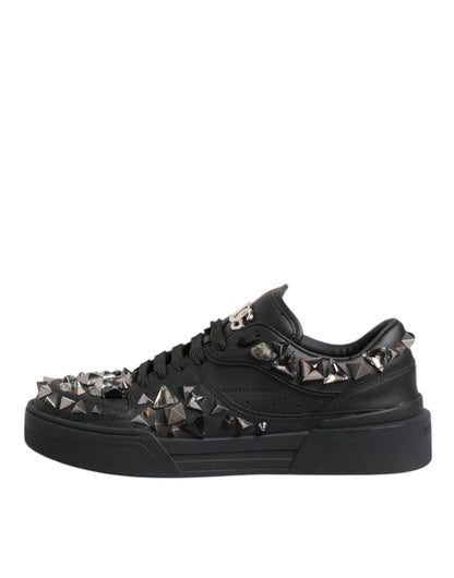 Dolce & Gabbana Men's Low Top Calf Leather & Rubber Sneakers - Black
