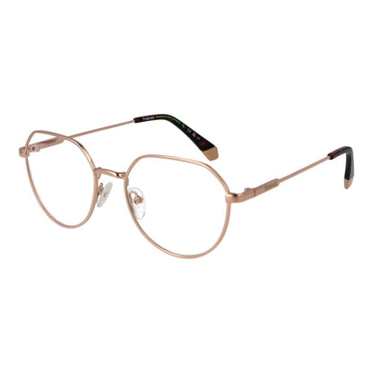 Eyeglasses Frames by Polaroid for unisex in metal gold features an refined silhouette, showcasing a sophisticated gold coloured frame and refined full-frame frame design for a refined look.