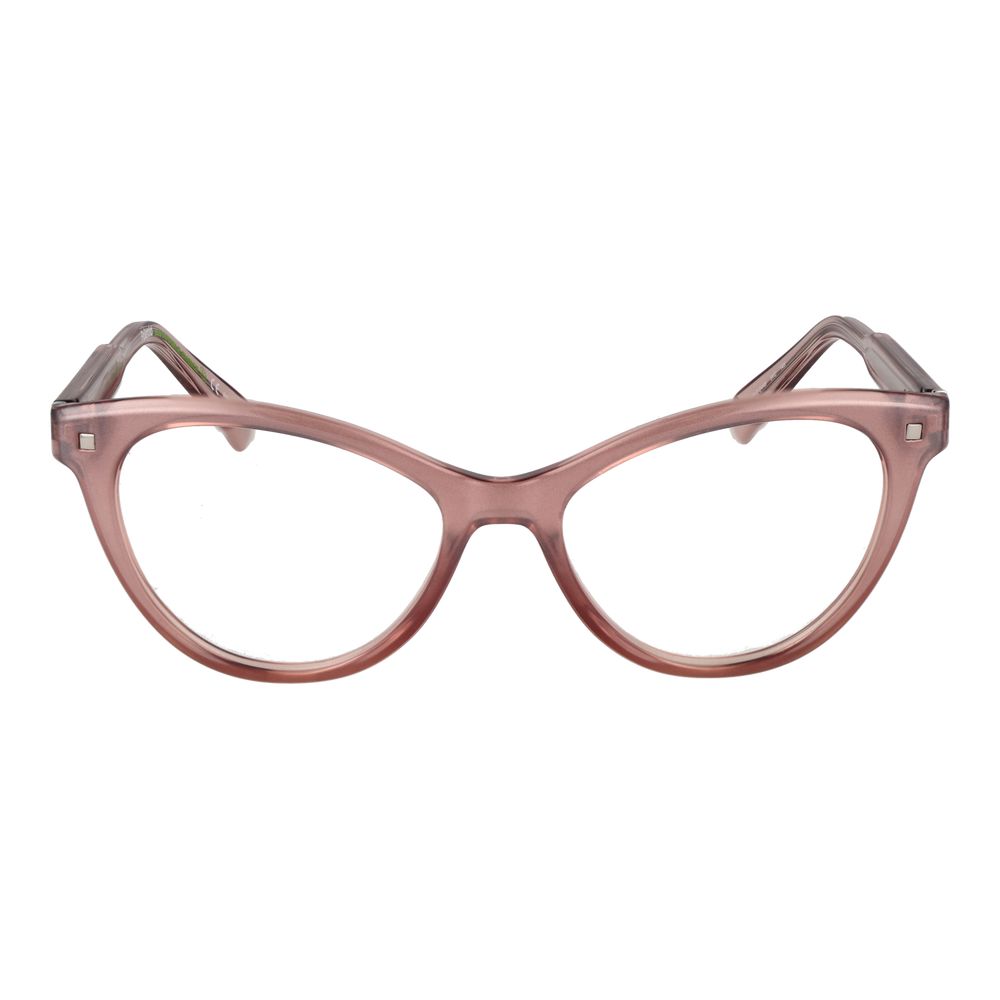 Eyeglasses Frames by Polaroid for women in cellulose propionate and pink showcases an refined full-frame frame design featuring a sophisticated rose coloured frame for an refined and refined aesthetic.