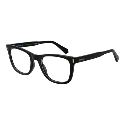 Eyeglasses Frames by Polaroid for unisex in polyester black features an refined silhouette, showcasing a sophisticated black coloured frame and refined full-frame frame design for a refined look.
