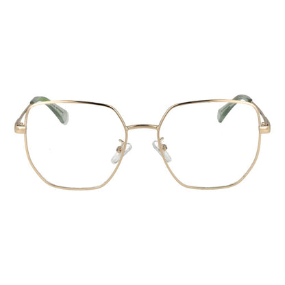 Eyeglasses Frames by Polaroid for women in metal gold features an refined silhouette, showcasing a sophisticated gold coloured frame and refined full-frame frame design for a refined look.
