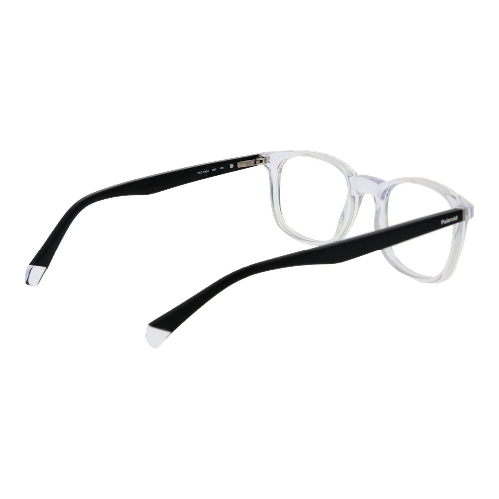 Eyeglasses Frames by Polaroid for unisex in cellulose propionate transparent features a refined silhouette, showcasing a refined transparent coloured frame and full-frame frame design for a sophisticated, premium look.