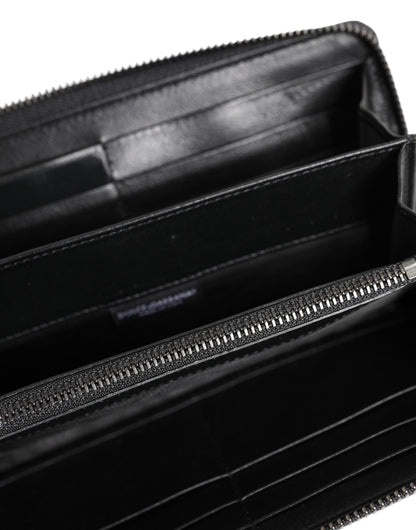 Cardholder Wallet by Dolce & Gabbana for men in caiman & calf leather black & blue showcases a discerning silhouette, artfully capturing the essence of Caiman Calf Leather Cardholder Wallet with its functional card-organization coin-purse.