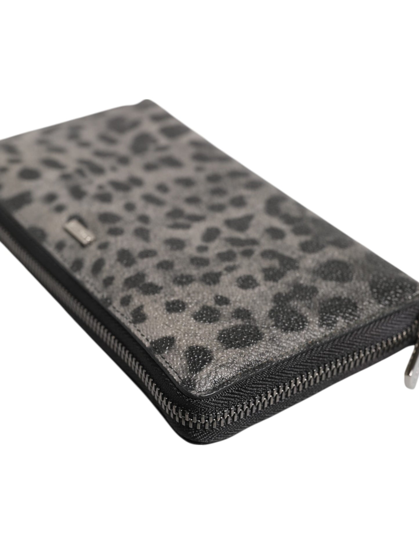 Cardholder Wallet by Dolce & Gabbana for men in pvc leather black & gray showcases a refined silhouette, artfully capturing the essence of the refined PVC Leather Cardholder Wallet design with functional card-organization zip-around coin-purse.