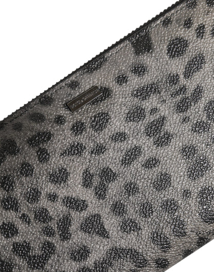 Cardholder Wallet by Dolce & Gabbana for men in pvc leather black & gray showcases a refined silhouette, artfully detailed with the signature style of the PVC Leather Cardholder Wallet and functional card-organization zip-around coin-purse.