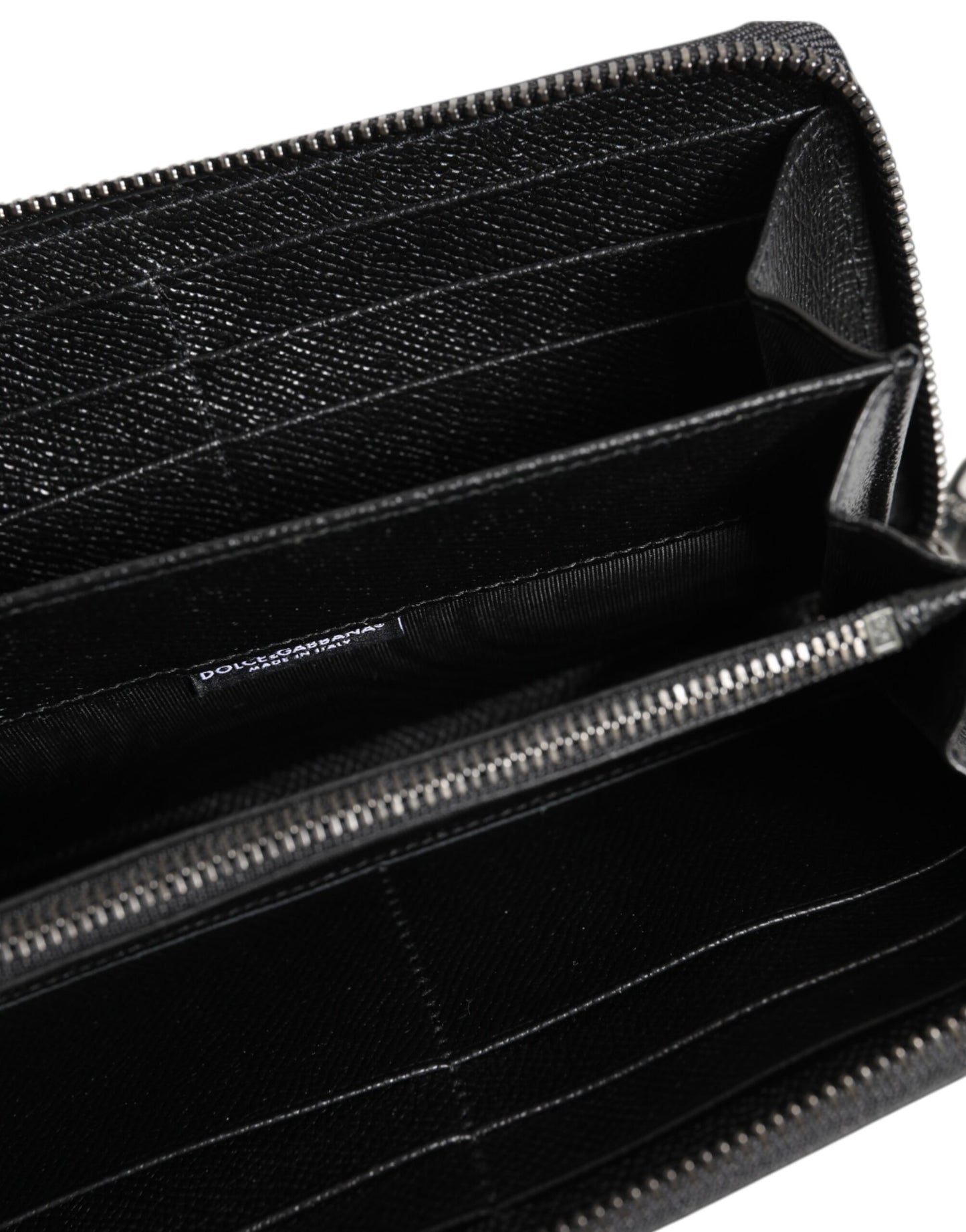 Cardholder Wallet by Dolce & Gabbana for men in leather black, multicolor & signature showcases a refined silhouette, artfully capturing the essence of the refined Leather Cardholder Wallet design with functional card-organization coin-purse.