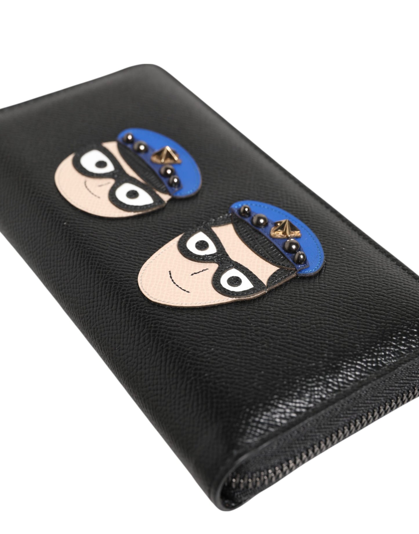 Cardholder Wallet by Dolce & Gabbana for men in leather black, multicolor & signature showcases a discerning silhouette, artfully capturing the essence of Leather Cardholder Wallet with its functional card-organization coin-purse.