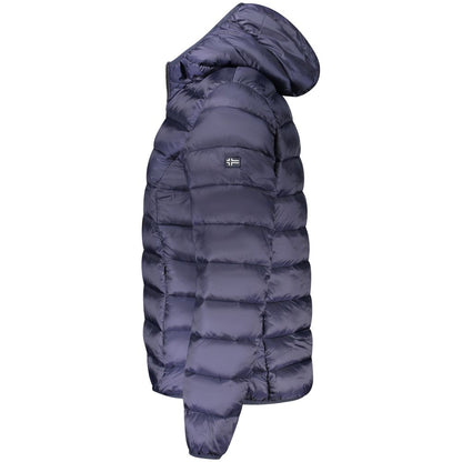 Hooded Overcoat by Norway 1963 for women in polyamide beige & blue showcases a enveloping silhouette, detailed with distinctive pockets & hooded and a enveloping .