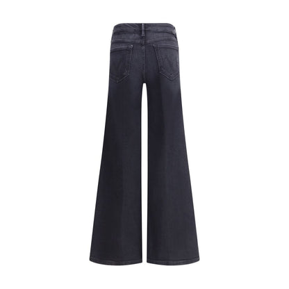 Jeans by Mother Denim for women in black & patterned features an sophisticated high rise and regular-fit & wide with a precise long, creating a sophisticated and sophisticated silhouette.