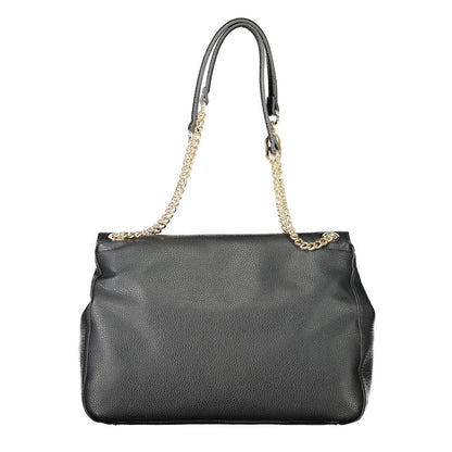 This Shoulder Handbag by Twinset for women in polyethylene and black presents a sculptural silhouette featuring a secure snap, ample internal-pockets, and versatile shoulder-strap & handle for a sculptural finish.
