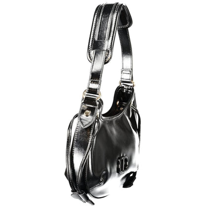 Drawstring Hobo Handbag by Twinset for women in polyethylene black & signature features an refined silhouette, showcasing a secure zipper & drawstring, ample document-holder, and versatile handle for a sophisticated refined aesthetic.