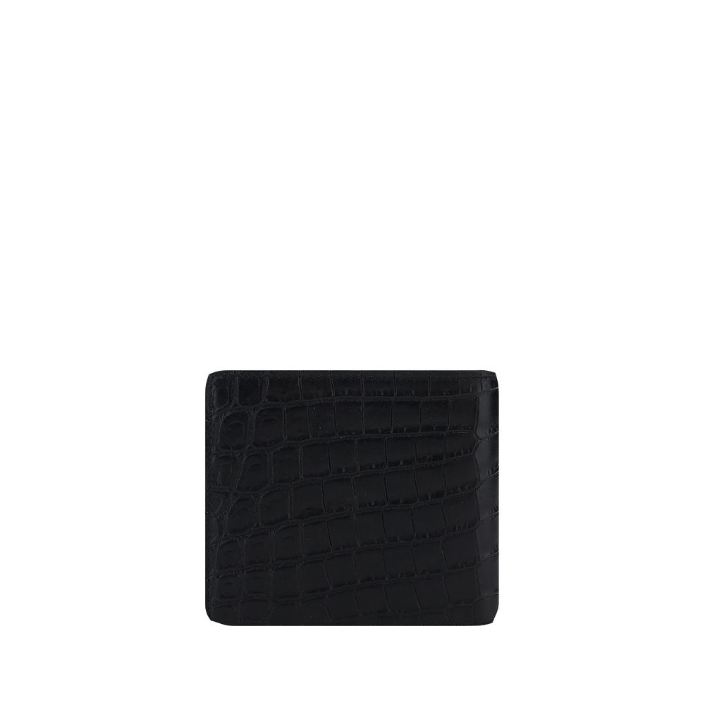 Cardholder Wallet by Saint Laurent for men in bos taurus calfskin leather black & monogram presents a streamlined silhouette, showcasing the sophisticated design of the Bos Taurus Calfskin Leather Cardholder Wallet collection with functional card-organization billfold.