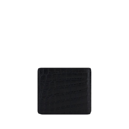 Cardholder Wallet by Saint Laurent for men in bos taurus calfskin leather black & monogram presents a streamlined silhouette, showcasing the sophisticated design of the Bos Taurus Calfskin Leather Cardholder Wallet collection with functional card-organization billfold.