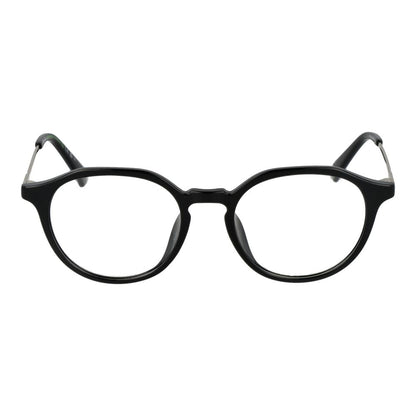 Eyeglasses Frames by Polaroid for unisex in polyamide black showcases a reflective silhouette, artfully incorporating a sophisticated black coloured frame with a distinct full-frame frame design.