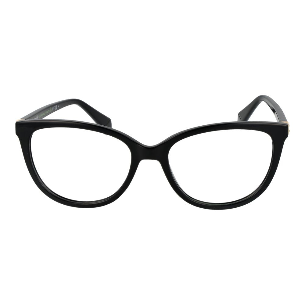 Eyeglasses Frames by Polaroid for unisex in polyamide black features an refined silhouette, showcasing the refined black coloured frame and sophisticated full-frame frame design.