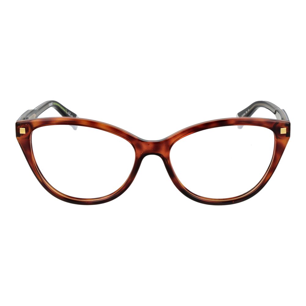 Eyeglasses Frames by Polaroid for women in cellulose propionate brown showcases a refined full-frame frame design with a refined brown coloured frame finish for a refined and sophisticated look.