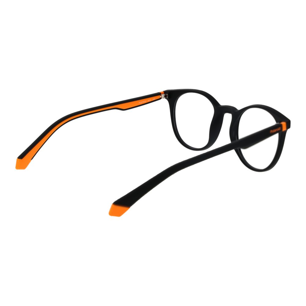 Eyeglasses Frames by Polaroid for unisex in polyamide black features an refined silhouette, showcasing a sophisticated black coloured frame and refined full-frame frame design for a refined look.