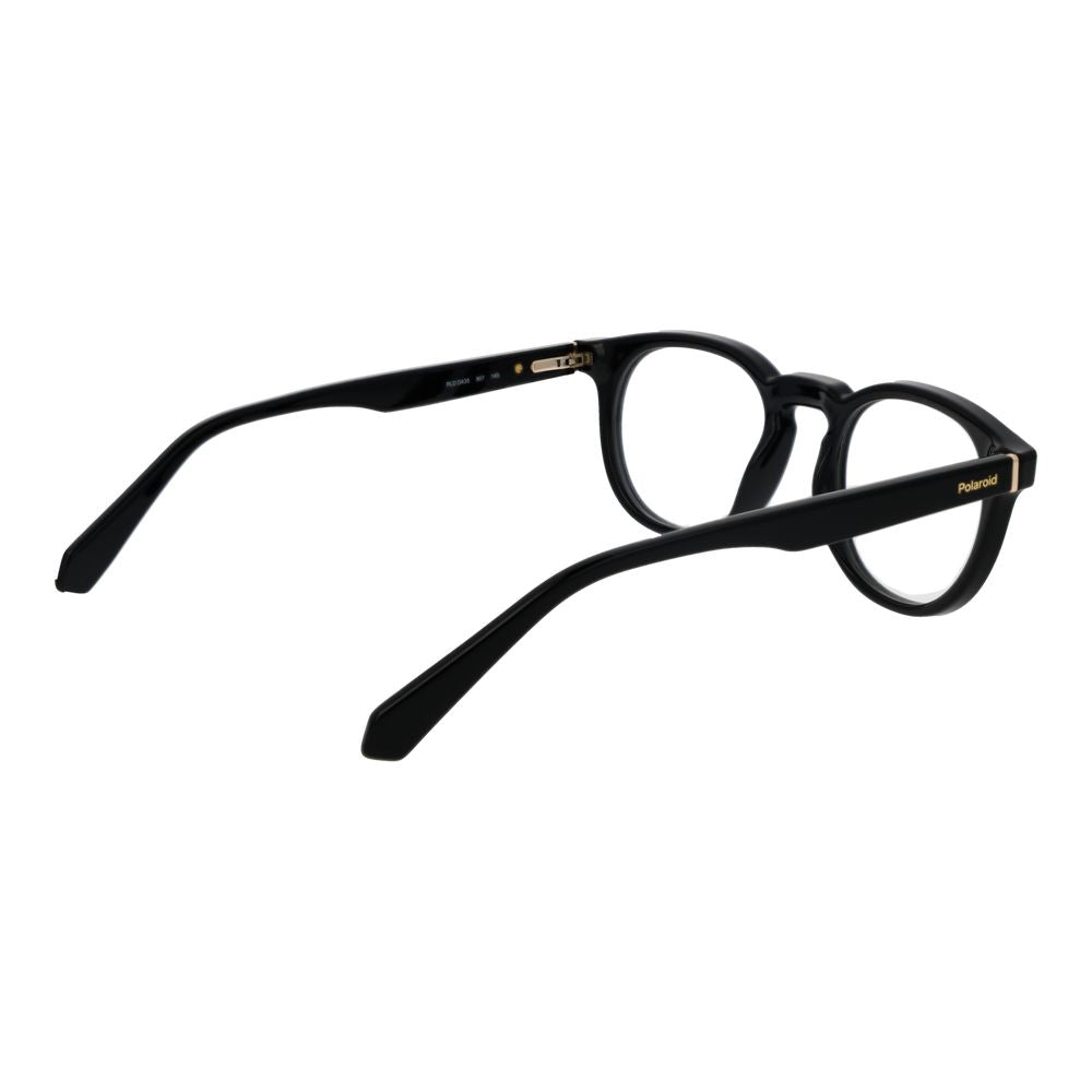 Eyeglasses Frames by Polaroid for women in cellulose propionate and black showcases a refined silhouette, detailed with a black coloured frame finish and a sophisticated full-frame frame design.