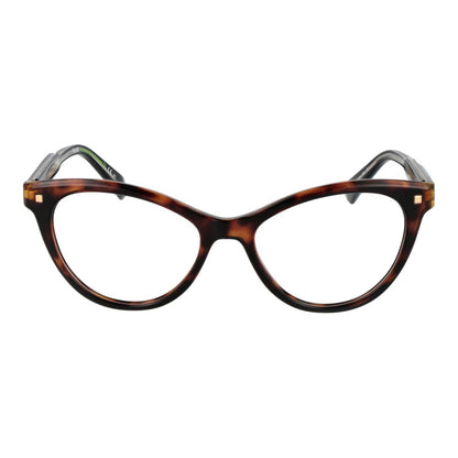 Eyeglasses Frames by Polaroid for women in plastic brown features a refined silhouette, showcasing a refined brown coloured frame and full-frame frame design for a sophisticated, premium look.