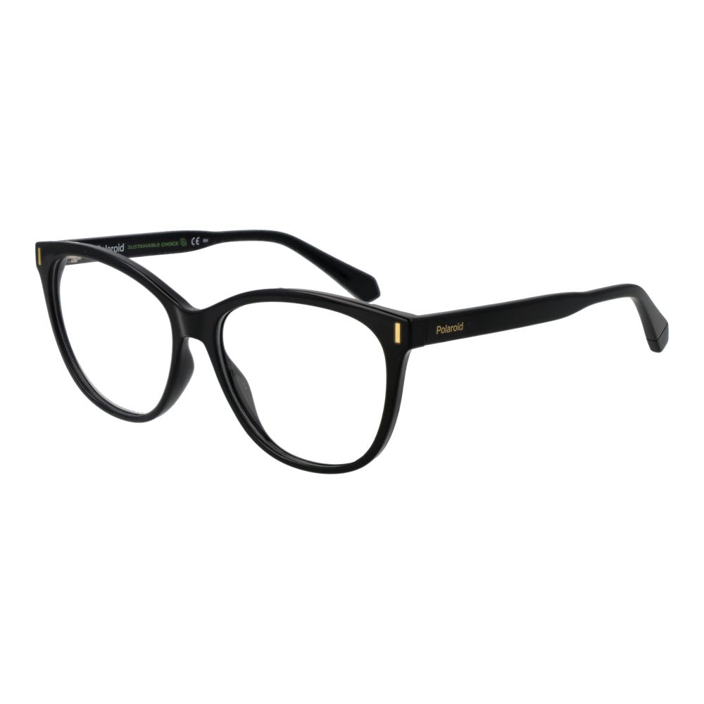 Eyeglasses Frames by Polaroid for women in polyamide black features an refined silhouette, showcasing the refined black coloured frame and sophisticated full-frame frame design.