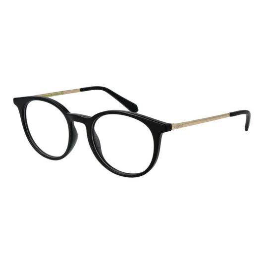 Eyeglasses Frames by Polaroid for unisex in polyester black features a refined silhouette, showcasing a refined black coloured frame and full-frame frame design for a sophisticated, premium look.