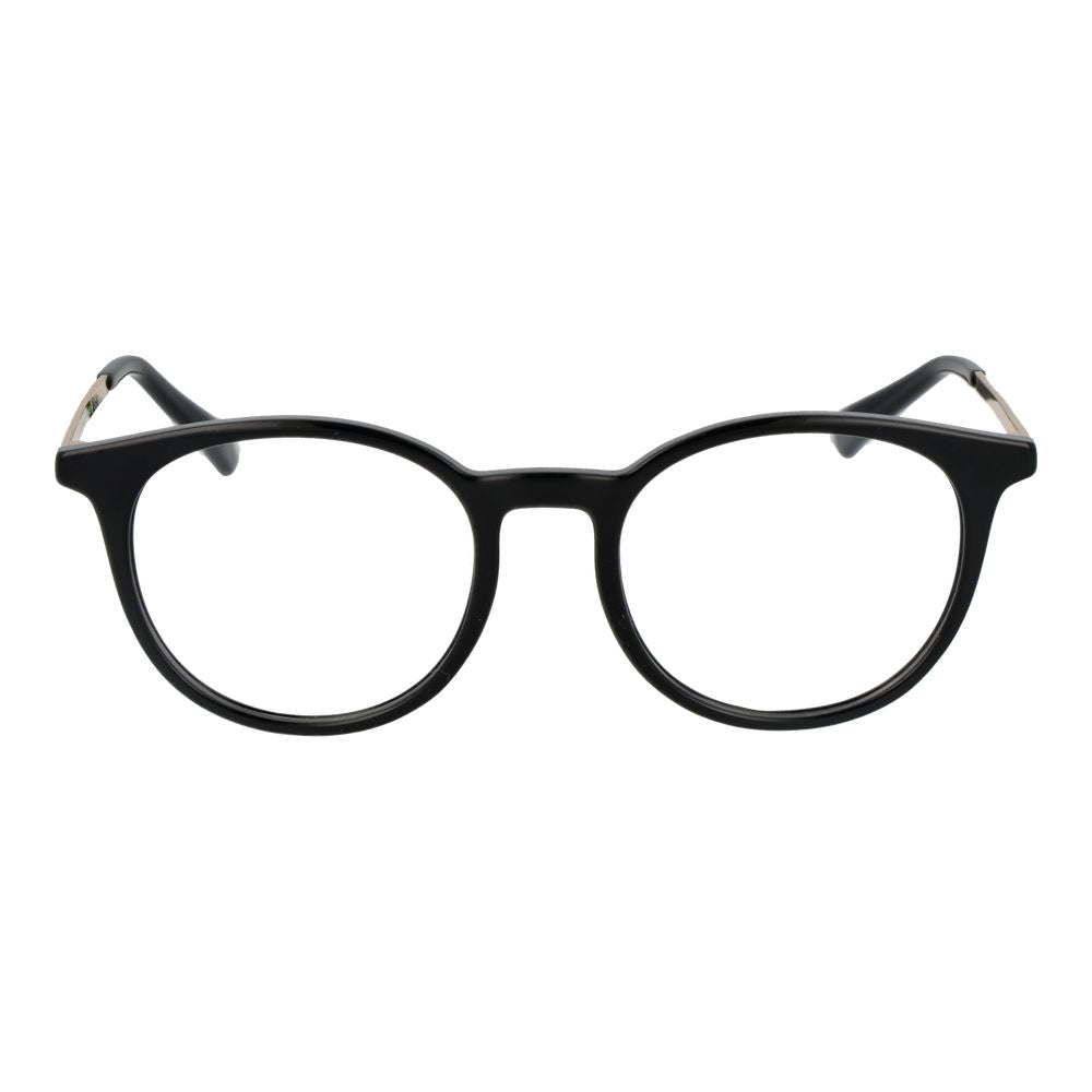 Eyeglasses Frames by Polaroid for unisex in polyester black features an refined silhouette, showcasing a sophisticated black coloured frame and refined full-frame frame design for a refined look.